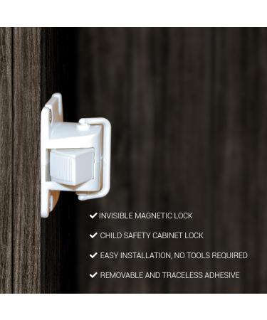Yankoo Baby Safety Magnetic Cup Lock - 10 Locks & 2 Keys for Childproofing Cupboards & Drawers - No Drilling or Screwing Required - Buy Online on GoSupps.com