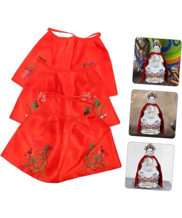 Zerodeko Creative Statue Cloak 3pcs Buddha Shawl Cloth Lotus Buddhist Supplies Avalokitesvara Statue Cloak 37.5X22.5cm - Buy Online on GoSupps.com