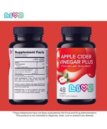 LIVS Apple Cider Vinegar Plus Gummies with Turmeric & Ginger | Organic ACV Gummies Vegan Gluten-Free & Non-GMO 120 Count ACV Plus Gummies Pack of 2 - Buy Online on GoSupps.com