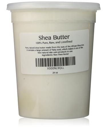100% Pure Unrefined Raw SHEA BUTTER - from the nut of the African Ghana Shea Tree (28 oz)