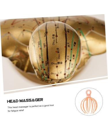 Beavorty Octopod Steel Head Massager - Handheld Claw Massage Tool for Ultimate Head Relief - Durable 21x15x15cm Orange Design - Buy Online on GoSupps.com