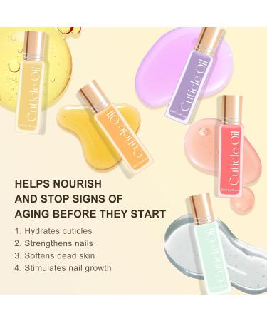 Arousar Cuticle Oil 5pcs 10ml Nail Oils Set Rollerball Applicator for Nails Natural Cuticle Care Kit Essential Oils for Nails Smoothing Nourishing and Moisturizing Sweet Almond A1-Sweet Almond - Buy Online on GoSupps.com