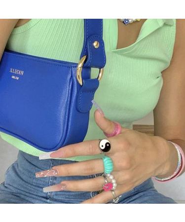 FOAMEE Long Coffin Glitter Sequins Press on Nails - Pink Heart Design | Rhinestone False Nails for Women - Buy Online on GoSupps.com