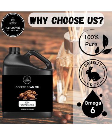 Naturevibe Botanicals Coffee Bean Oil 32 Ounces | 100% Pure and Natural | Great for Skin Care and Hair Care - Buy Online on GoSupps.com