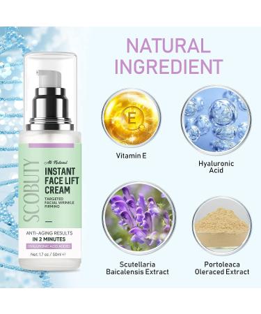 Instant Face Lift Cream for Smoothing Fine Lines & Wrinkles - Anti-Aging Serum for Face, Neck, and Eyes - Firming & Tightening Formula for Women and Men - Buy Online on GoSupps.com