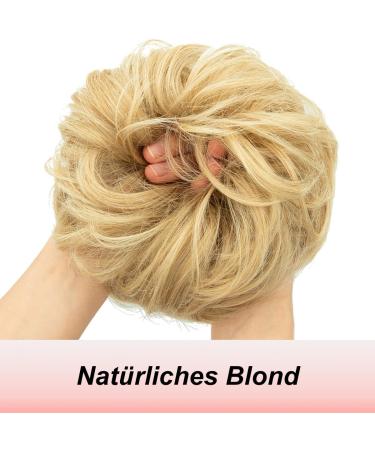 JJStar Large Bun Hair Part with Rubber Band - Natural Blonde Hair Extensions & Messy Bun Accessories for Women & Girls - Buy Online on GoSupps.com