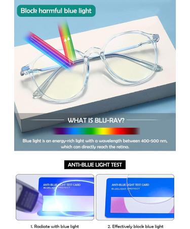 Koosufa Round Reading Glasses | Blue Light Filter for Men & Women | Ultra Light Anti-Fatigue Aid | Strengths 0.0 to 4.0 | Fashionable Computer Frames - Buy Online on GoSupps.com