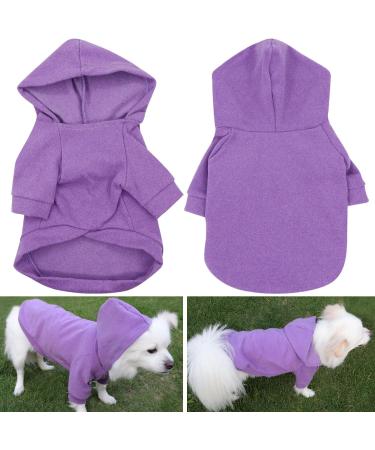 Hualisiji Dog Hoodie & Sweatshirt for Small Dogs - Warm Lightweight Soft Texture - Chihuahua Sweater in Purple (M) - International Shipping Available - Buy Online on GoSupps.com