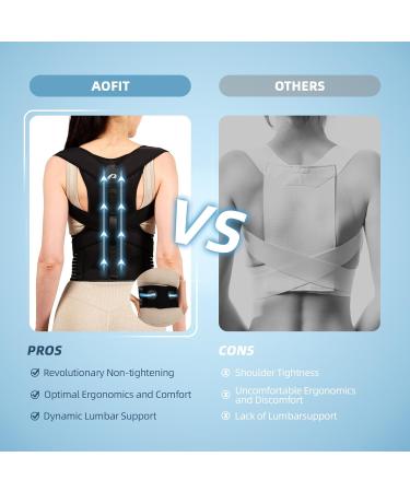 Back Brace Posture Corrector for Women and Men Shoulder Straightener Posture Corrector Adjustable Full Back Support Back Pain Relief - Scoliosis Hunchback Hump Thoracic Spine Corrector Black Large - Buy Online on GoSupps.com