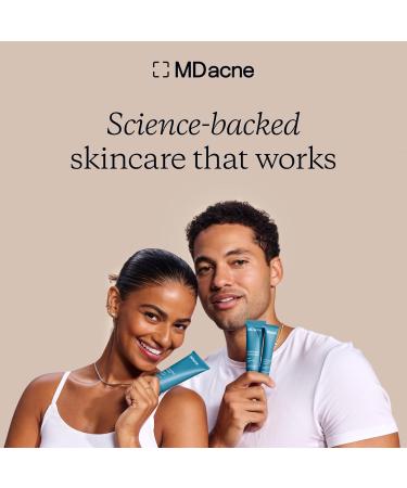 MDacne Facial Moisturizer with Niacinamide 2% - Oil-Free Active Daily Treatment Cream to Reduce Under-Eye Dark Circles & Wrinkles - Soothing & Moisturizing for Sensitive Acne-Prone Skin (3 Pack) 1 Ounce (Pack of 3) - Buy Online on GoSupps.com