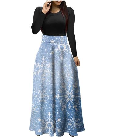 Shop Hanxiulin Sky Blue Christmas Sweater Dress - Sexy Long Sleeve Party Dress for Women | Stylish Autumn & Winter Casual Christmas Costume - Buy Online on GoSupps.com