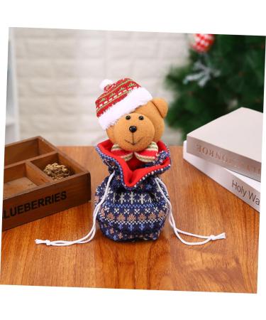 KOMBIUDA 1pc Christmas Candy Portable Storage Ornament Hanging Bag Little Knitted Bear Adorable Kids Bags - Buy Online on GoSupps.com