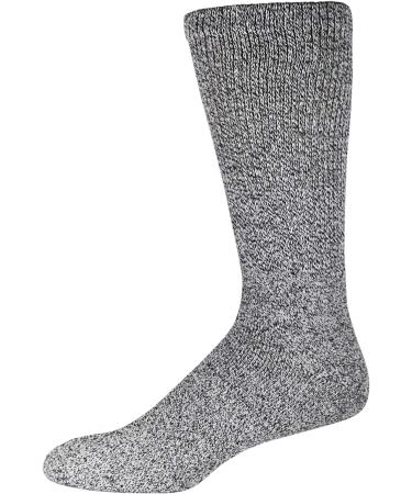 Premium Cotton Diabetic Crew Socks - 6 Pairs, Non-Binding Top, Extra Soft, Size 9-11, Heather Grey - Buy Online on GoSupps.com