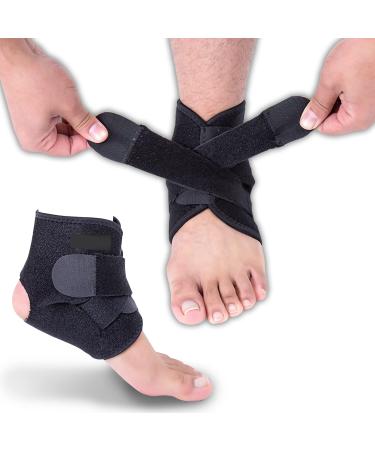 Ankle Support Brace for Sprained Ankle Recovery - Adjustable Compression Wrap for Men and Women - Effective Plantar Fasciitis Relief - Durable Medical Equipment