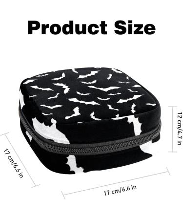 GIAPB Period Bag | Sanitary Napkin Storage & Travel Makeup Pouch | Animal Print | Black Background - Buy Online on GoSupps.com