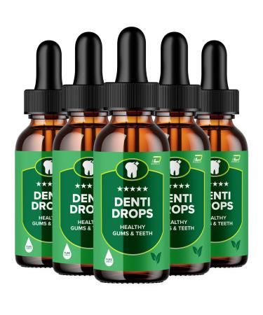 Denti Drops Pro Drops for Teeth and Gums Denti Drops Pro Healthy Gums Teeth Denti Drops Pro Reviews Denti Drops Pro for Gums and Teeth Natural Liquid Supplement (5 Pack - 5 Month Supply)