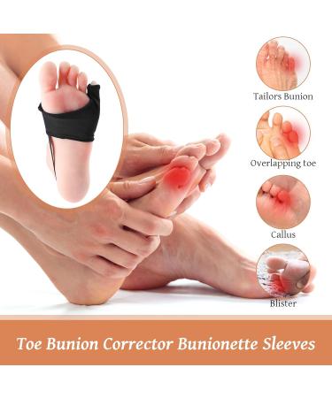 Tailor Bunion Corrector - Soft Silicone Gel Sleeves with Non-Slip Strap for Pain Relief | Bunionette & Overlapping Toe Solutions - Buy Online on GoSupps.com