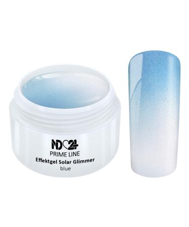 Prime Line - Uv Led Effect Gel Solar Glimmer Blue Light Blue - Made in Germany - 5ml