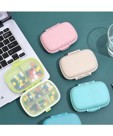 5 Pack Travel Pill Organizer - 8 Compartments Easy Open Lid Portable & Moisture Proof Small Pill Box | Ideal Daily Pill Case (Blue Light Blue Pink Khaki Green - Buy Online on GoSupps.com