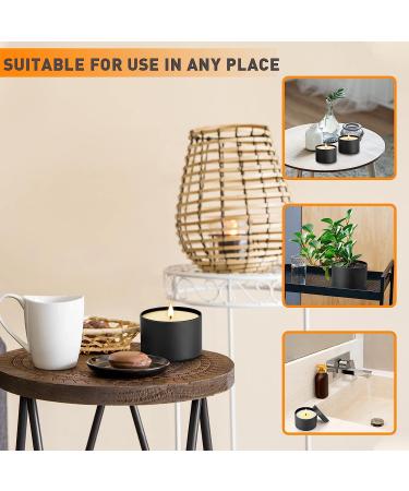 Matte Black Candle Tins 8 oz - Set of 24 | Empty Metal Containers for Candle Making and Storage - Perfect for Christmas Gifts - Buy Online on GoSupps.com