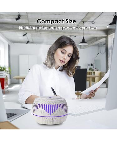 500ml Ultrasonic Aromatherapy Diffuser & Humidifier - Remote Controlled for Large Rooms - Cool Mist Vaporizer for Bedroom & Home - White/Black/White - Buy Online on GoSupps.com