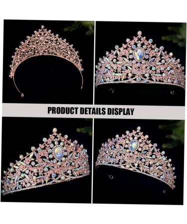 Crown Headband Crown Crowns for Women Wedding Hair Accessories Crown for Women Bridal Crown Bachelorette Crown Wedding Crown for Bride Crown for Bride Wedding Rhinestone Headband 17.00X17.00X9.00CM Golden - Buy Online on GoSupps.com