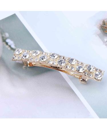 Inilbran Vintage Rhinestone Hair Clip Gold Crystal Hair Barrettes Sparkly Crystal Barrette Head Clips Sparkle Cz Hair Clip Decorative Headwear wedding headpieces Hair Accessories for Women and Girls - Buy Online on GoSupps.com