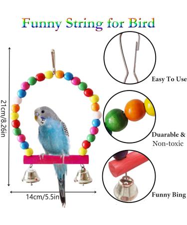 8pcs Parakeet Cockatiel Parrot Toys for Love Birds - Perfect for Small Parakeets | Multi-A - Buy Online on GoSupps.com