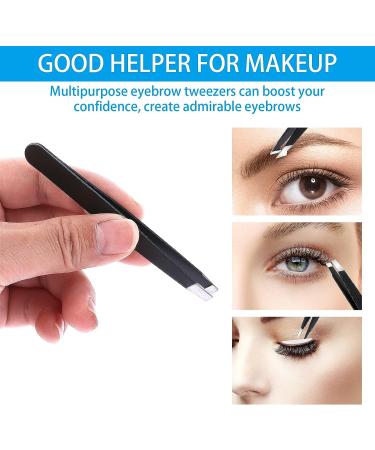 TIESOME 3Pcs Stainless Steel Tweezers Set for Eyebrows - Precision Eyebrow Remover for Women Men - Ideal for Ingrown Hair, Facial Hair, Beard, and Blackhead Removal - Buy Online on GoSupps.com