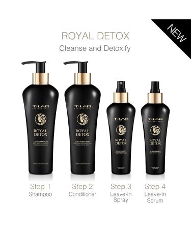 T-LAB PROFESSIONAL Royal Detox Duo Treatment | Deep Detox for Hair Smoothness & Glow | Heat & UV Protection 10.14 Fl Oz - Buy Online on GoSupps.com
