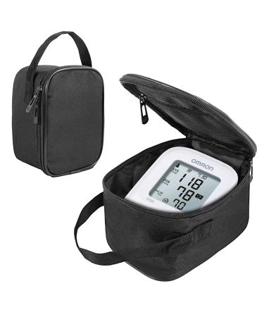 Home Blood Pressure Monitor Portable Storage Organizer Bag with Handle Compatible with Smart Upper Arm Blood Pressure Monitor Digital Wrist Blood Pressure Monitor Travel Carrying Storage Bag(Bag Only)
