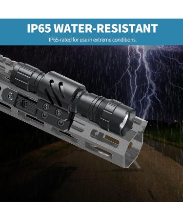 Feyachi FL14-MB Tactical Flashlight 1200 Lumen Matte Black LED Weapon Light with mLok Mount and Pressure Switch - Buy Online on GoSupps.com