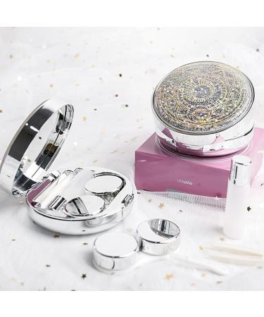 Travel Contact Lens Cases with Mirror Magical Girl Durable Compact Portable Soak Storage Kit Protect Your Eyes Home Case Easy Carry Mini Box Tweezers Solution Bottle Lens Container White - Buy Online on GoSupps.com