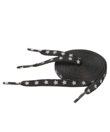 5Chaos Vibrant Shoelaces for Fun, Cool Design with Metal Aglets 1 Pair 47" (120CM) Reflective Black