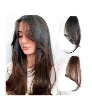 Bangs Hair Clip Bangs Hair for Women Two Side Fringe Bangs Clip in Natural Hair Extension 2 Piece Synthetic Soft Long Air Bangs Hairpiece Clip in Extensions Overhead Bang False Hair Bangs Clip in Hair AL06-07-2-30