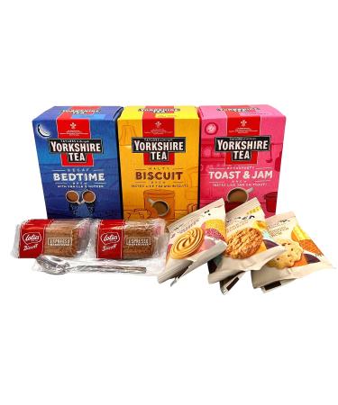 British Tea Gift Set with Lotus Biscoff Cookies and English Tea Biscuits - Perfect Tea Gift Basket for Women | Includes Tea Lovers Poem and Teaspoon | UK Imported - Buy Online on GoSupps.com