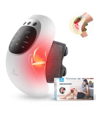 COMFIER Cordless Knee Massager with Heat Knee Pain Relief Products for Swelling Stiff Joints Vibration Rechargeable Knee Support for Knee Pain with LED Screen