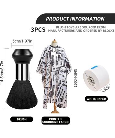 KHIRY Professional Barber Cape with Neck Dusting Brush Beauty Salon Accessories for Men and Women - Buy Online on GoSupps.com