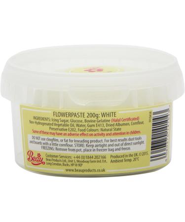 Beau Products White Flowerpaste Icing 200g - Premium Quality for Cake Decorating - Buy Online on GoSupps.com