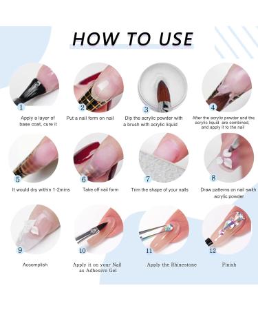 Professional Clear Acrylic Powder for Nail Extension - 28g/box | French Manicure Acrylic Nail System - HJ-NAP016 (Clear) - Buy Online on GoSupps.com