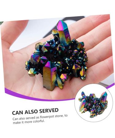 VILLCASE 6 Pcs Colorful Crystal Clusters Fish Decorations for Tank Druzy Geode Natural Stones Gem Display Colorfulx3pcs 3X3CMx3pcs - Buy Online on GoSupps.com
