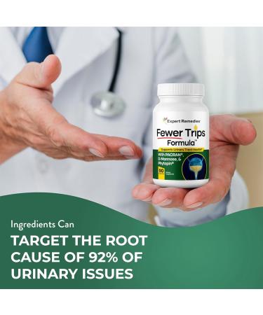 Expert Remedies Fewer Trips Formula Bladder Support Supplement for Women and Men. Cranberry Extract and D-mannose Pills Reduce Frequency Support Urinary Tract Health - 90 Capsules - Buy Online on GoSupps.com