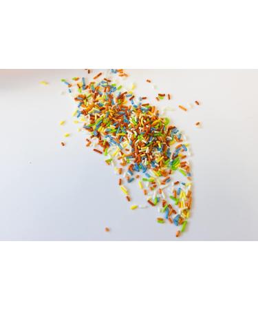 Rainbow Sugar Sprinkles - Colorful Gluten-Free Cake & Dessert Decorations (2 Pack 400g) - Buy Online on GoSupps.com
