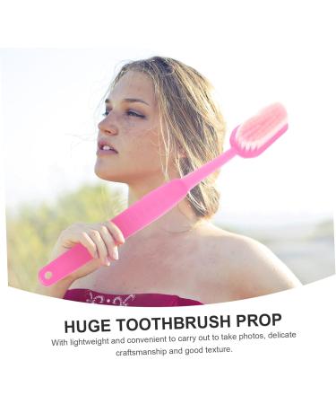 Foytoki Giant Toothbrush Ornament - Decorative Plastic Toothbrush Toy for Halloween & Party Decor - Pink 1 Pack - Buy Online on GoSupps.com