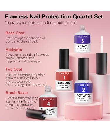 Dip Powder Nail Kit with Electric Nail Drill Clear White Red Black Pink 5 Colours Acrylic Dipping Powder Starter Kit with Base Coat Top Coat Activator Brush Saver French Nail Art Manicure Gifts - Buy Online on GoSupps.com