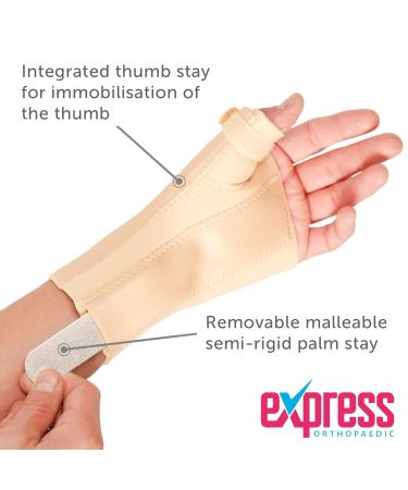 Orthopaedic Neoprene Wrist & Thumb Brace Support for Arthritis & Carpal Tunnel - XS (10-12cm) LEFT - Buy Online on GoSupps.com