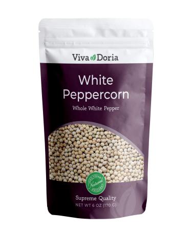 Viva Doria White Peppercorn Whole White Pepper 6 Oz For Grinder Refill 6 Ounce (Pack of 1) - Buy Online on GoSupps.com