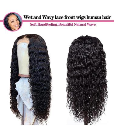 TIANTAI 22 Transparent HD Deep Wave Lace Front Human Hair Wig - Pre Plucked with Baby Hair - 150% Density - Glueless Natural Color - for Black Women - Buy Online on GoSupps.com
