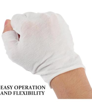 PATKAW Moisturizing Gloves Overnight 12 Pairs Fingerless Cotton Gloves for Dry Hands White Cotton Gloves for Men Women Washable Spa Cotton Inspection Gloves - Buy Online on GoSupps.com