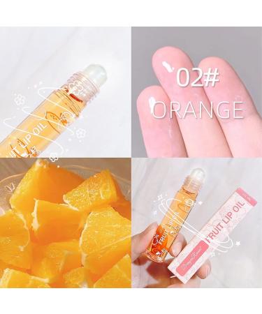 Gireatick 6PCS Fruity Flavors Lip Oil Set | Long-Lasting Moisturizing Balm | Roll-On Gloss Set | Strawberry, Orange, Grape, Avocado, Cherry, Peach | Glossy Lip Makeup | Transparent Lip Gloss - Buy Online on GoSupps.com